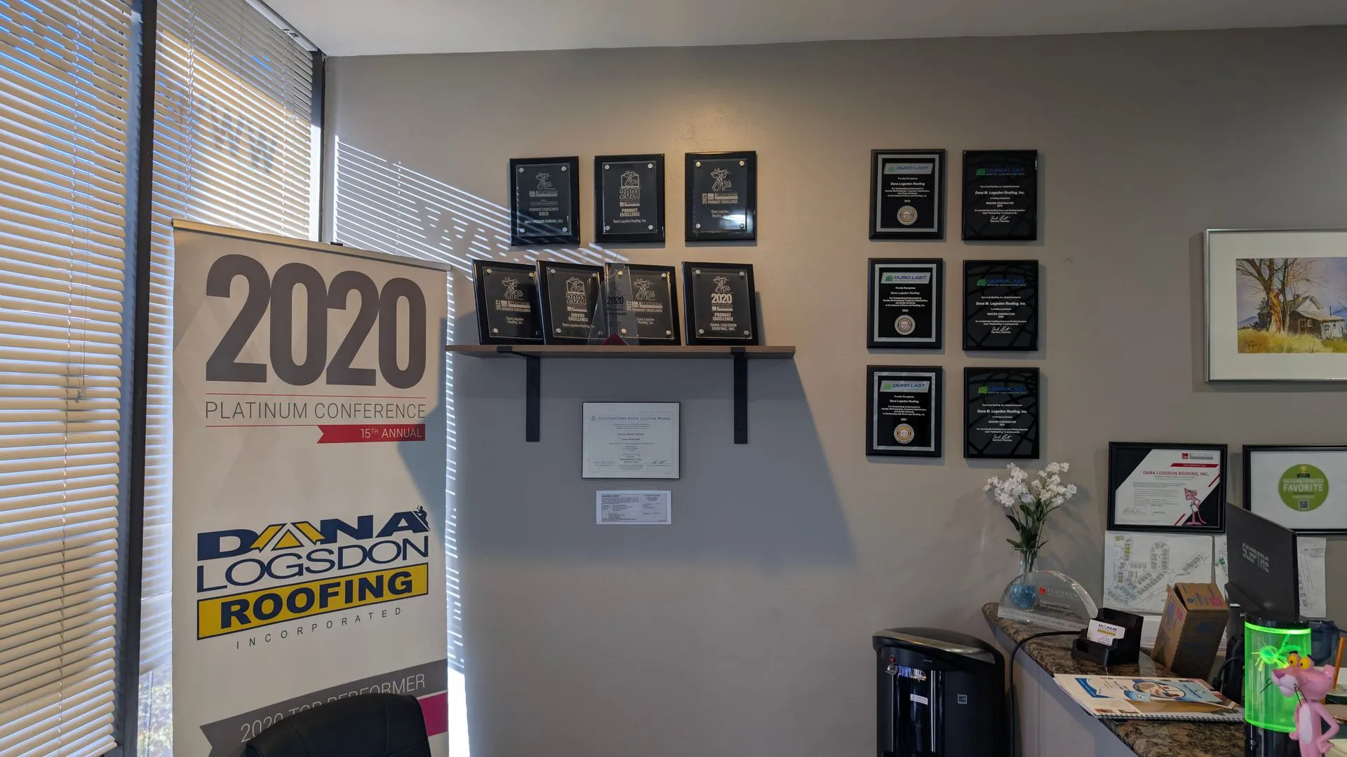 Dana Logsdon Roofing Certificates