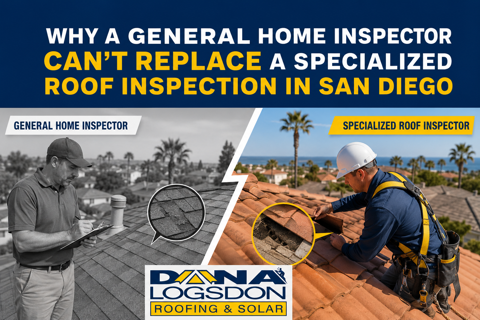 Why a General Home Inspector Can't Replace a Specialized Roof Inspection in San Diego