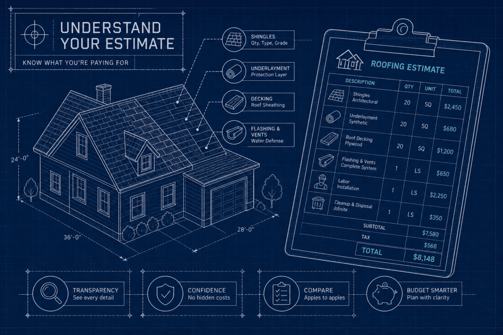 Roofing estimate breakdown: how to read your quote 2 roofing estimate breakdown how to read your quote 1778880761147